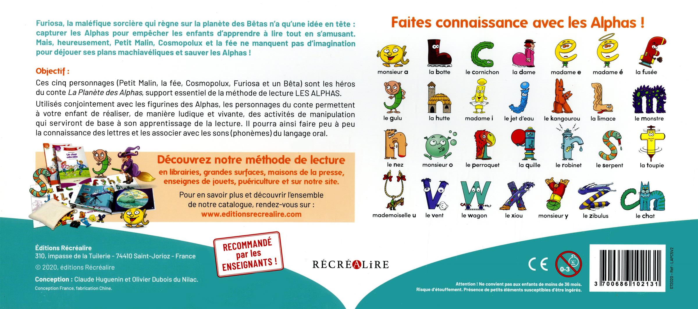 Livre Coffret - La planète des Alphas - Les cinq personnages du conte