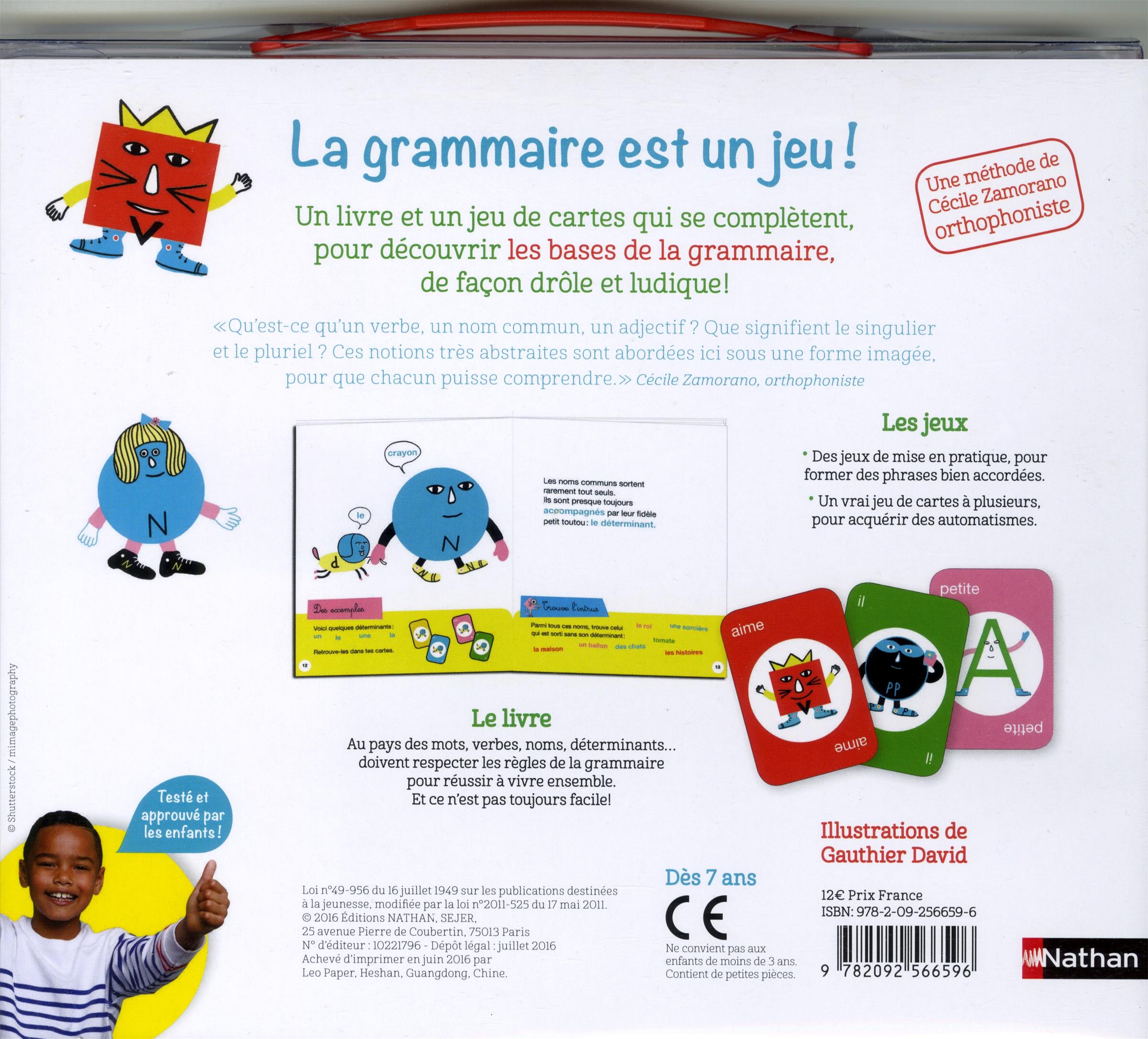 Livre Coffret - Je Joue Et J'apprends Les Bases De La Grammaire ...