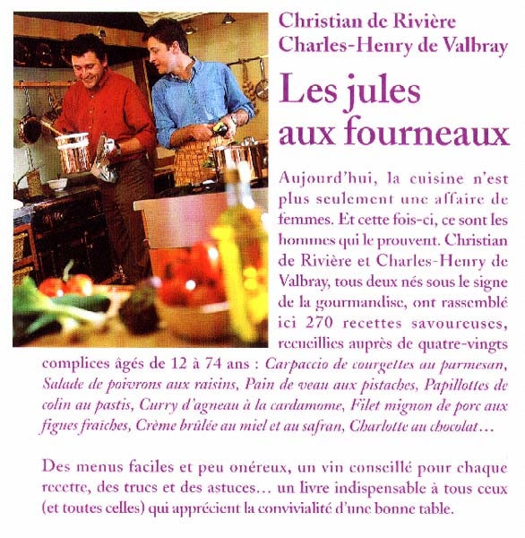 Livre Les jules aux fourneaux 270 recettes pour pater les