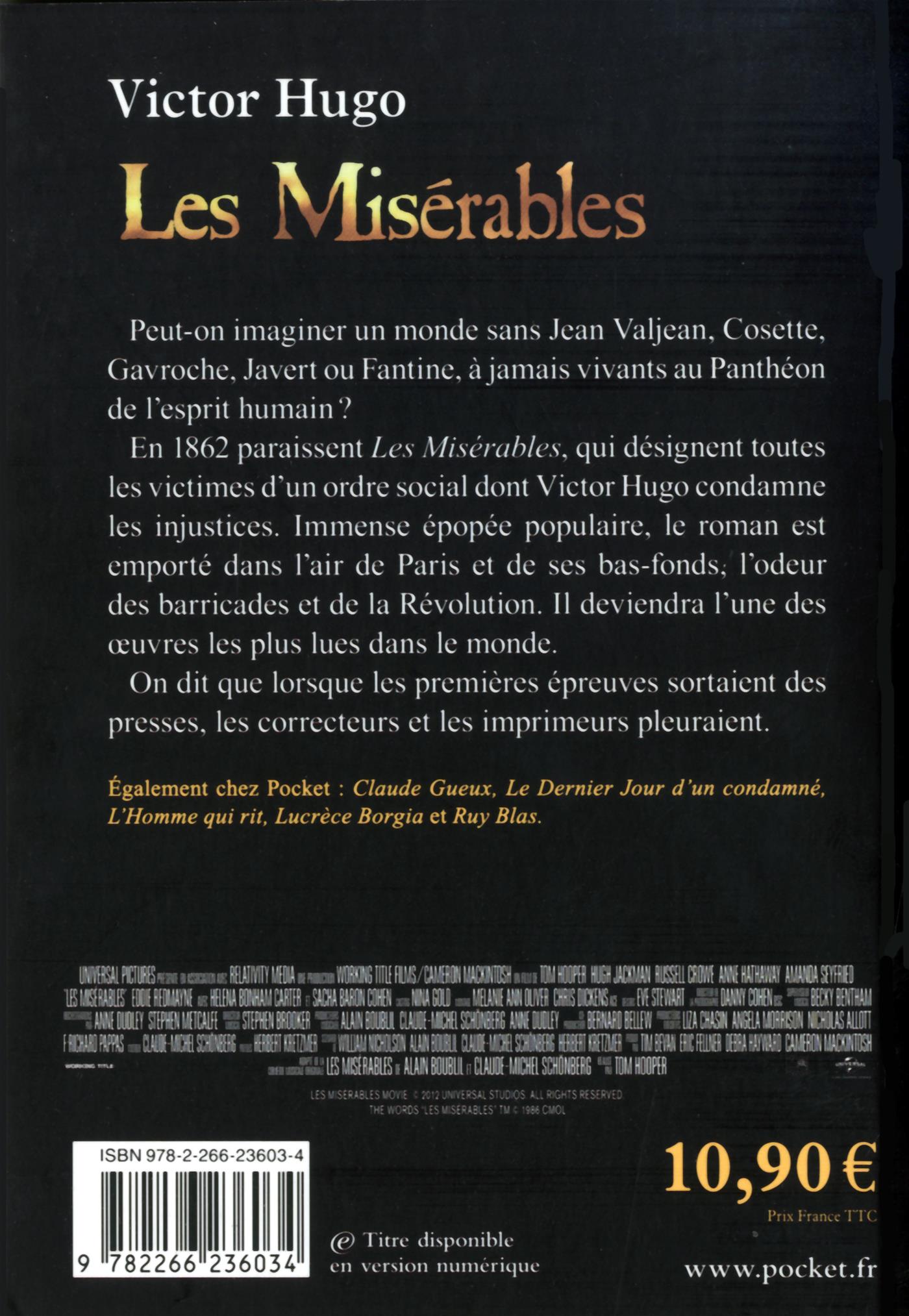 Résumé Les Misérables 4ème Par Chapitre Livre Miserables -Les | Messageries ADP