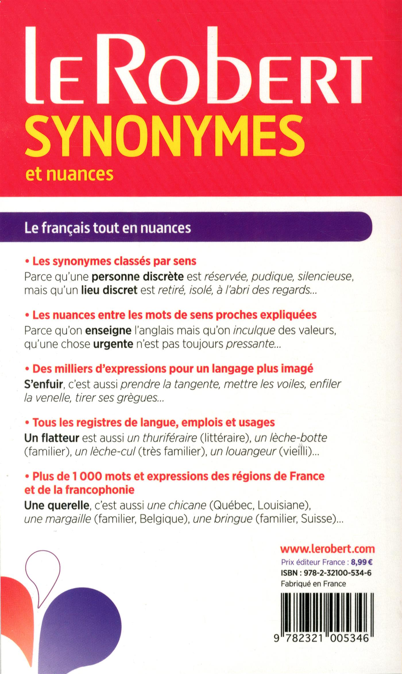 Livre Dictionnaire des synonymes et nuances Messageries ADP