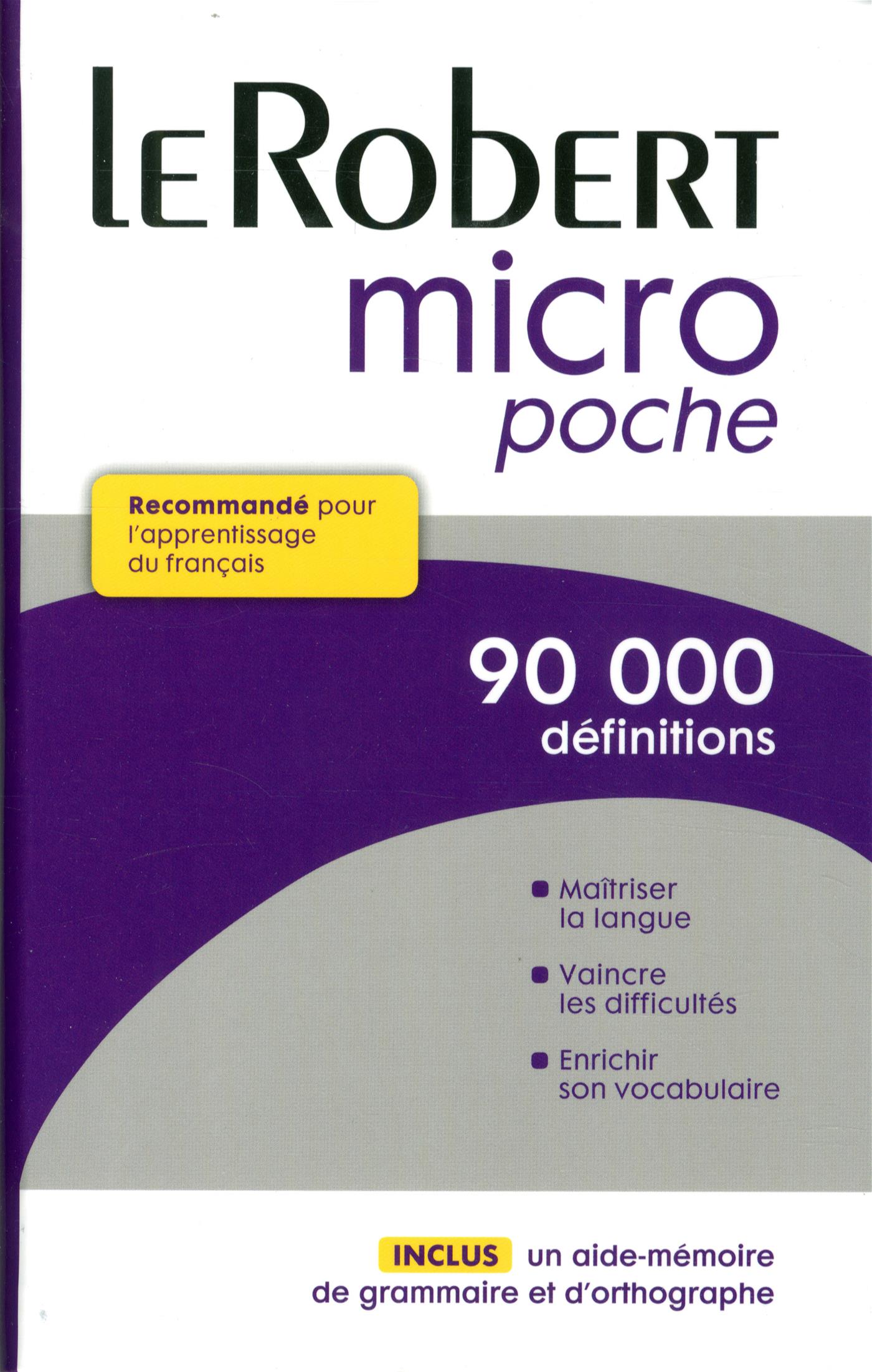 Livre Le Robert Micro Poche - Dictionnaire D'apprentissage Du Français ...