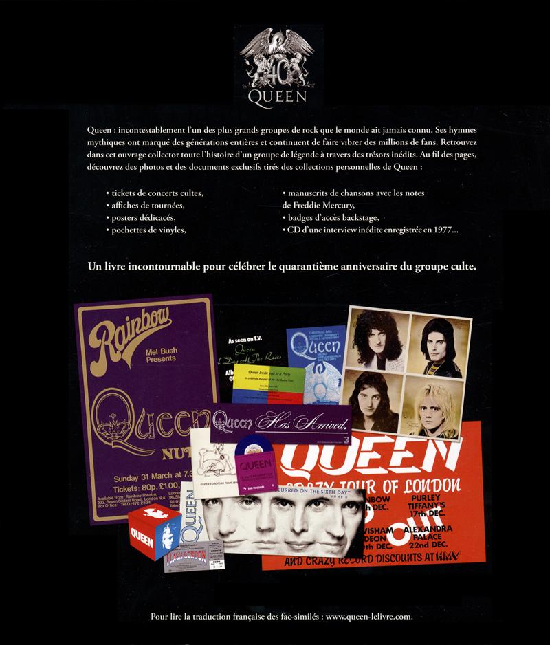 Livre Queen - Le livre officiel - 40 ans de légende