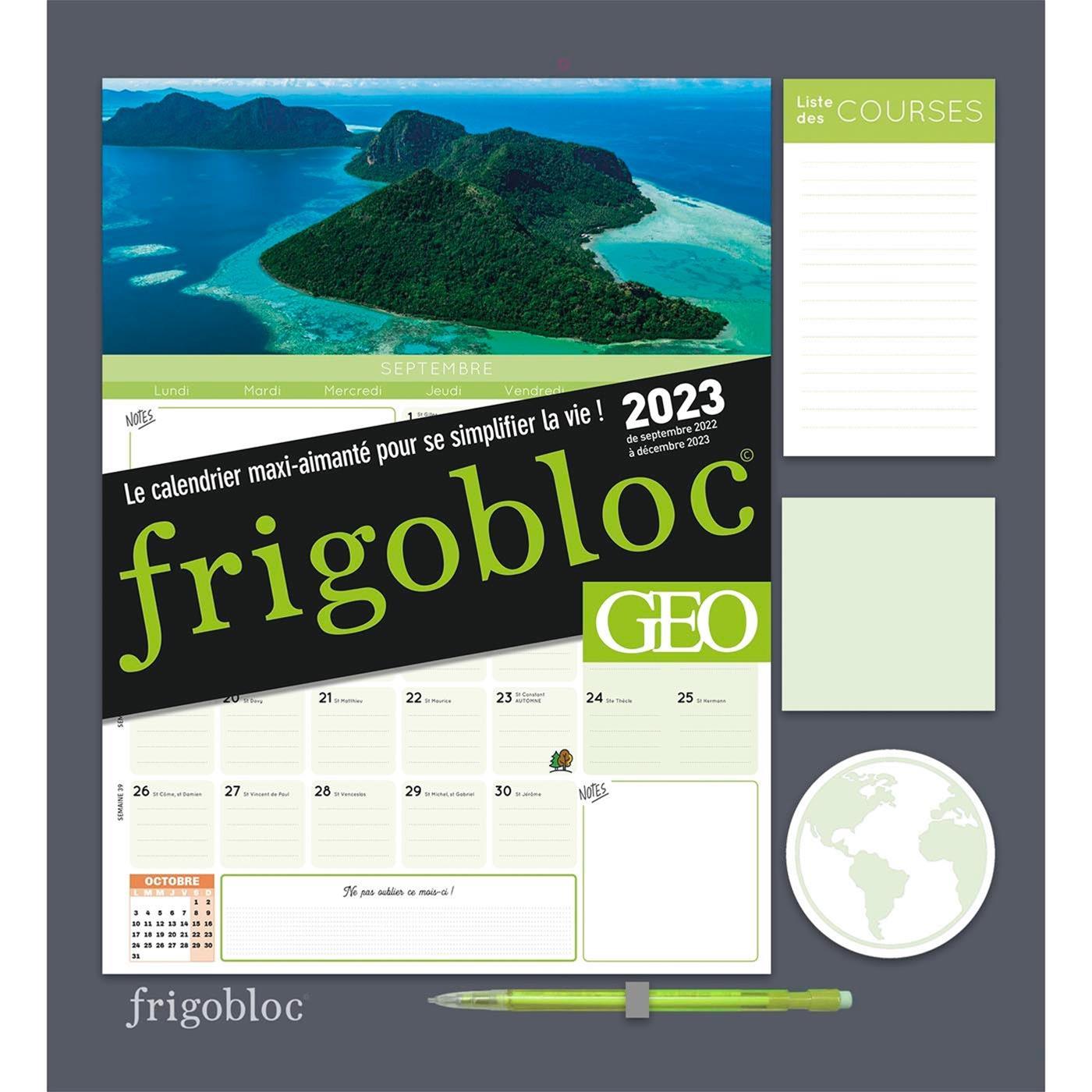 Livre Frigobloc Mensuel 2023 Géo (de sept. 2022 à déc. 2023)
