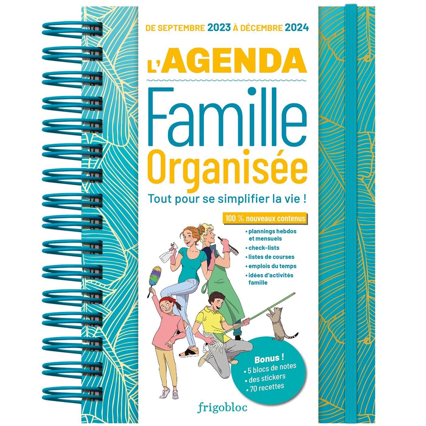 Livre Agenda 2024 de la famille organisée ! (de sept. 2023 à déc. 2024)
