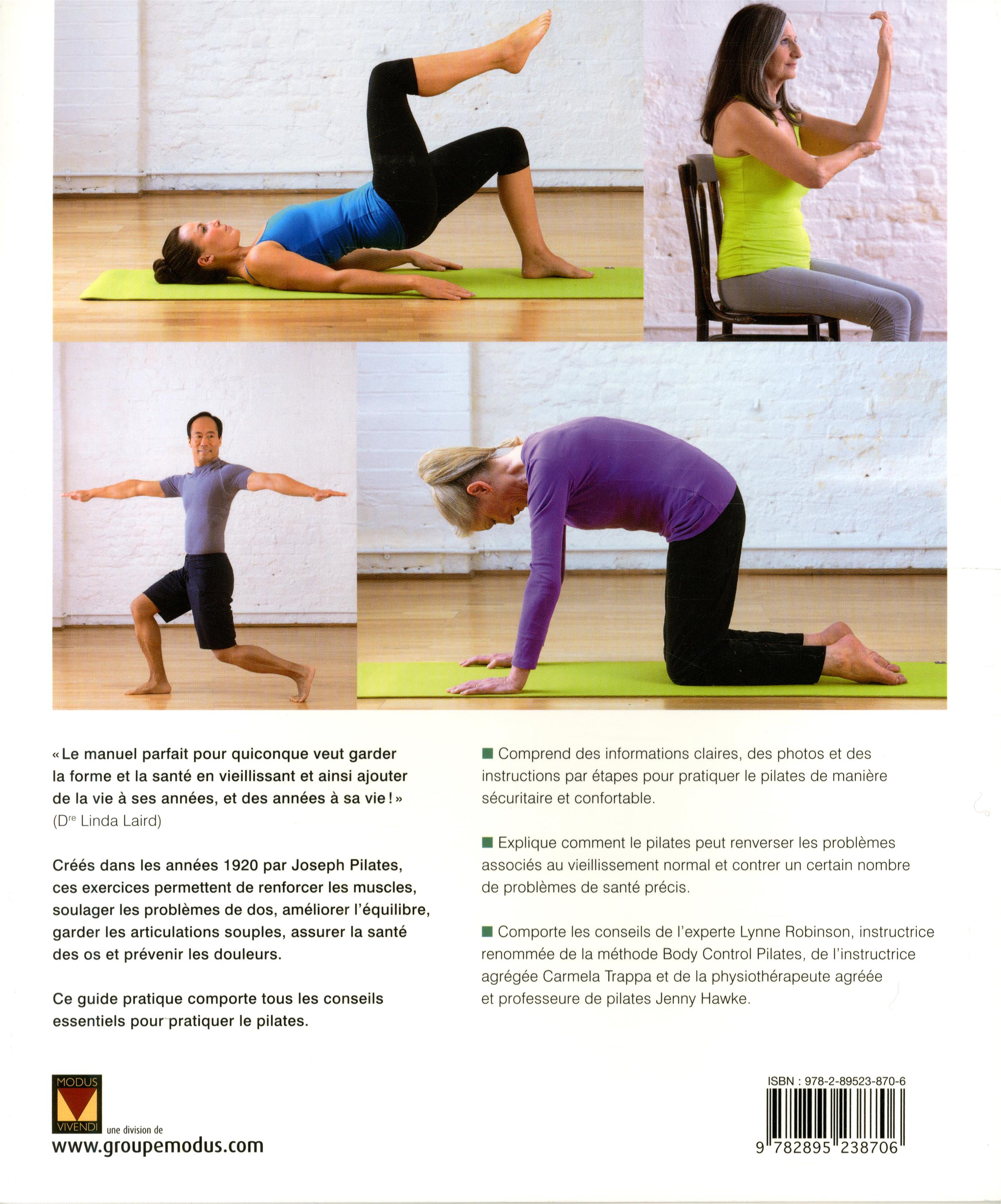 Livre Pilates Force, souplesse et vitalité à 40 ans et plus Messageries ADP