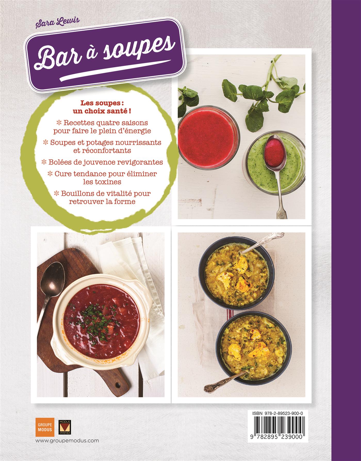 Livre Bar à soupes 80 soupes et potages santé Messageries ADP
