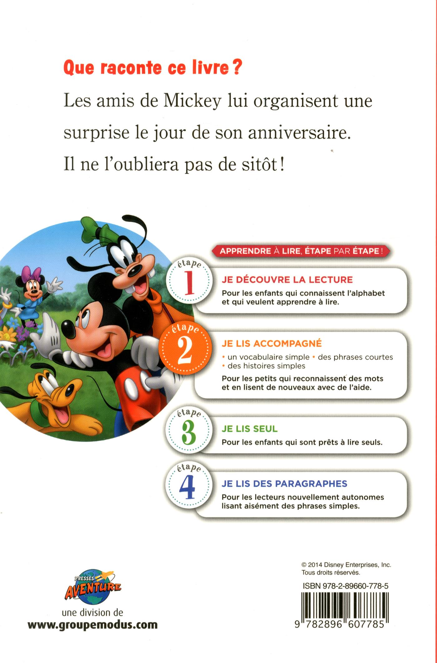 Livre L Anniversaire De Mickey Messageries Adp