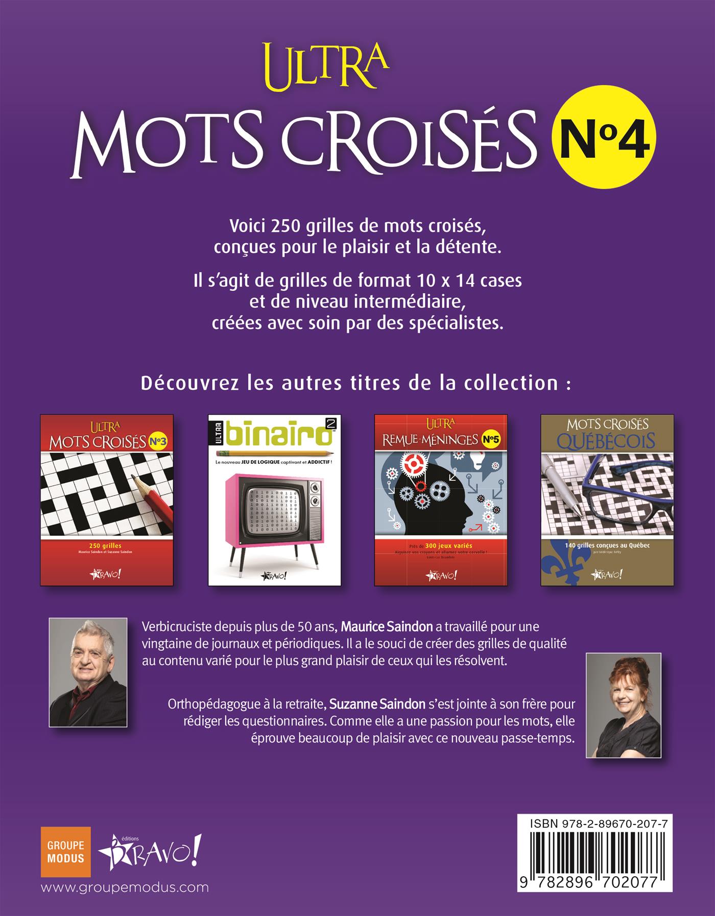 Livre Ultra Mots Croises Nº 4 250 Grilles Messageries Adp